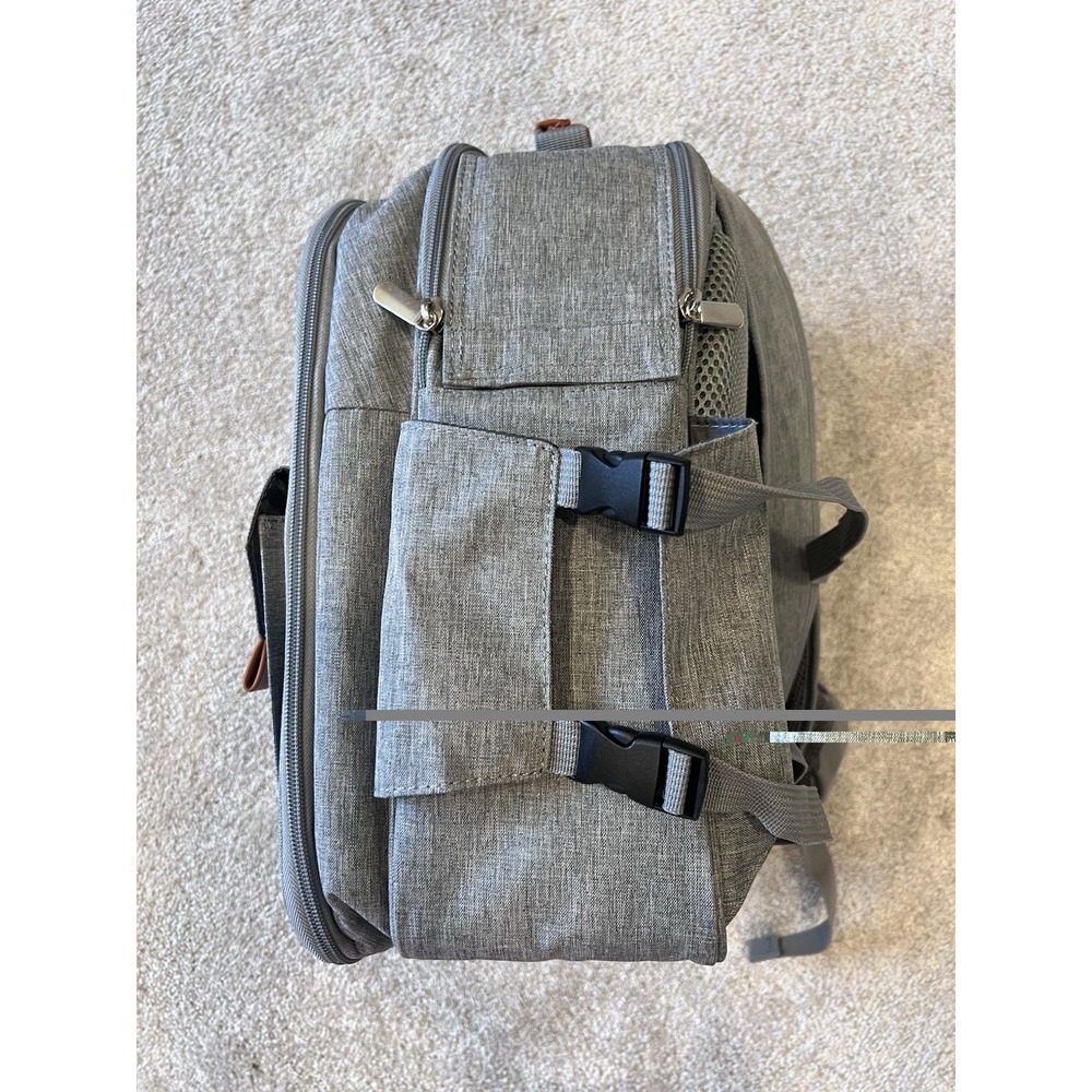Gray Mr & Mrs Insulated Picnic Backpack - Picture 11 of 13